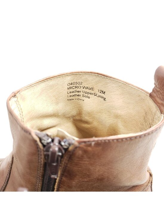 Kenneth Cole Mens Size 12 Brown Leather Ankle Boots Side Zipper display picture 3